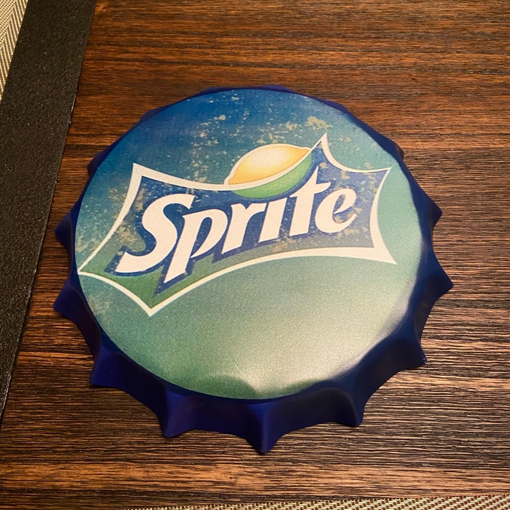 Brand new Sprite bottle cap sign